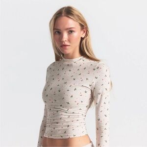 LIKE NEW SKIMS COTTON JERSEY LONG SLEEVE T-SHIRT